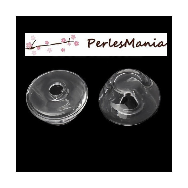 PAX 5 globes boule cabochon creux à remplir TRAPEZE en verre S1168342