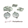 Supports de PENDENTIF CONNECTEUR Qualité EXTRA 12mm Laiton finition ARGENT ANTIQUE