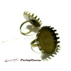 10 Supports de bague GRIFFE ANNEAU FIN metal couleur BRONZE 25mm