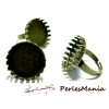 10 Supports de bague GRIFFE ANNEAU QUALITE metal couleur BRONZE 25mm