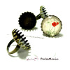 20 pièces: 10 Supports de bague GRIFFE ANNEAU QUALITE BRONZE 20mm et 10 cabochons