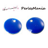 sequins médaillons émaillés biface rond 10mm couleur BLEU ROI S1185566