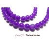 1 fil d'environ 100 perles de verre RONDE 8mm couleur VIOLET N37