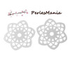 PAX 10 ESTAMPES PENDENTIF FEUILLE 45mm ARGENT PLATINE EN ACIER INOXYDABLE S1172710