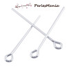 PAX 450 tiges Tiges oeil ARGENT VIF longueur 30mm par 0,7mm S111726