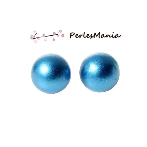 PERLE SONORE 18mm BLEU METALISE POUR CREATION BOLA DE GROSSESSE