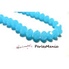 1 fil d'environ 70 Rondelles ABACUS BLEU CIEL OPAQUE FACETTES 8 par 10mm 2J1421