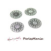 6 Estampes filigrane Medaillon CONNECTEUR ARABESQUE modèle A de 12mm ARGENT VIF