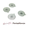 6 Estampes filigrane Medaillon CONNECTEUR ARABESQUE modèle B de 12mm ARGENT VIF