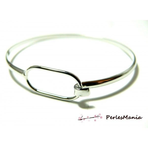1 support bracelet modèle anneau metal couleur ARGENT PLATINE