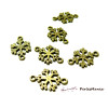 50 breloques pendentifs connecteurs étoiles des neiges Bronze ref 71