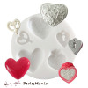 MINI MOULE EN SILICONE COEURS CREATIONS FIMO SCULPEY CERNIT ref 284427