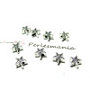 PAX 200 perles intercalaire double étoile metal couleur ARGENT ANTIQUE ref 5635