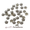 PAX environ 100 coupelles coquille calottes Retro dentelle 10mm metal couleur BRONZE ref 1190