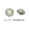 50 coupelles calottes caps filigrane ARGENT PLATINE 18 par 4mm ref 97 , DIY