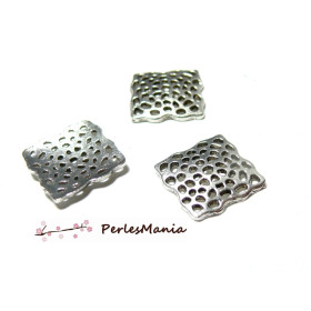 Multi-Connecteur Pendentif Carré Dentelle 2Y6829 – Métal Argent Antique