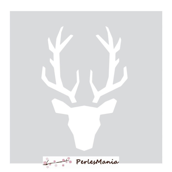 1 Pochoir statique, pour peinture et effet sur verre 10 cm, CERF