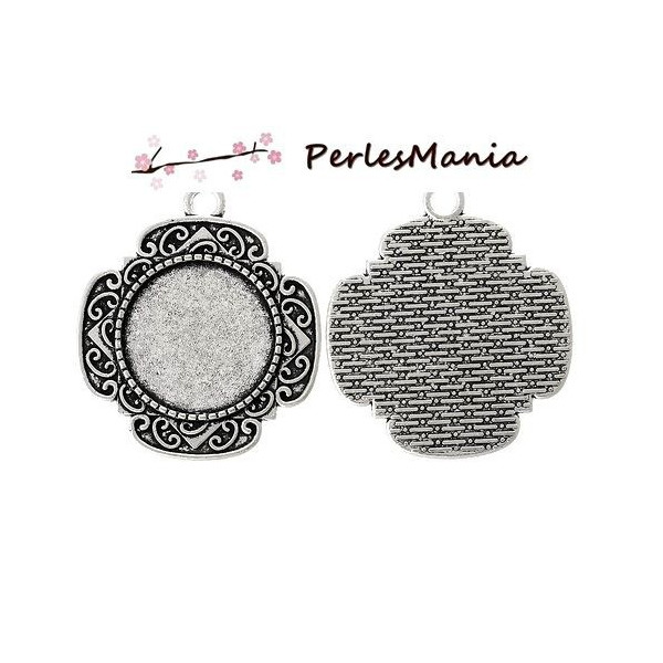 Supports de Pendentif ARTY 20mm – Métal Argent Antique