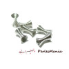 10 perles intercalaires grand ressort 11mm ref 150 Argent platine