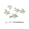 PAX environ 100 pendentifs breloques étoiles argent platine ZN64076