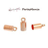 Embouts CYLINDRES en CUIVRE POUR CORDON metal OR ROSE