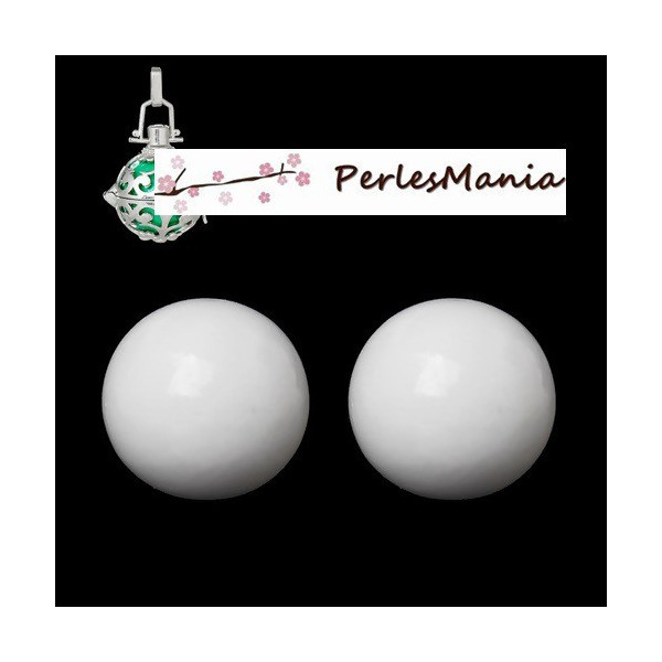 PERLE SONORE 16mm BLANC POUR CREATION BOLA DE GROSSESSE