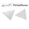 Breloques pendentif TRIANGLE 14 par 12mm metal ARGENT VIF