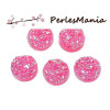 PAX 50 cabochons plat druzy, drusy ronds 12mm S1192491