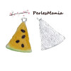 pendentifs émaillés PASTEQUE JAUNE 28mm S1190592