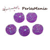 PAX 50 cabochons plat druzy, drusy ronds 12mm S1192492