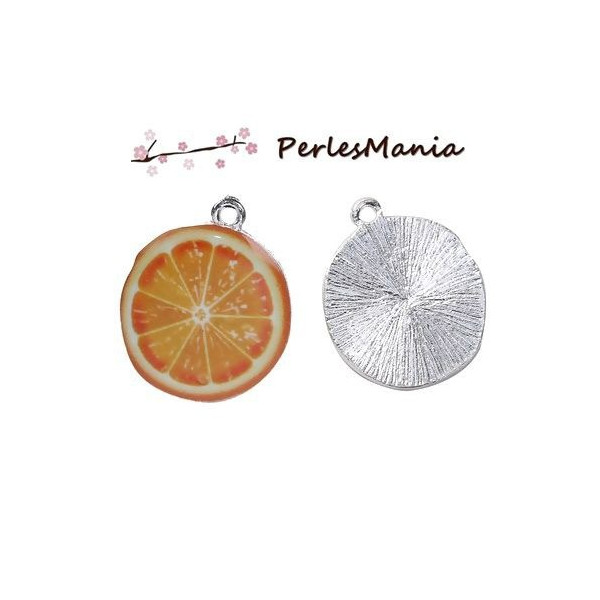 pendentifs émaillés ORANGE 27mm S1190590