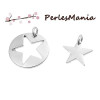 PAX 3 SET de 2 pendentifs ETOILES metal couleur ARGENTPLATINE S1188906