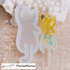 1 pendentif MOULE EN SILICONE CHAT 50mm POUR CREATIONS FIMO RESINE S1187820