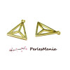 Pendentifs, breloque TRIANGLE 26mm metal DORE