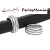 slides passant perles intercalaire ENTRELACS metal couleur ARGENT ANTIQUE ( S1135405 )