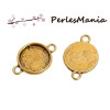 Supports de PENDENTIF CONNECTEUR Qualité EXTRA 14mm DORE ANTIQUE