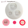 1 MINI MOULE EN SILICONE BOUTONS GEOMETRIQUES CREATIONS FIMO SCULPEY CERNIT ref 284440