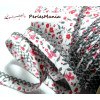 1 m ruban biais dentelle Fleur rose et gris 12mm couleur 2820 mercerie pour création de bijoux 