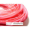 5 mètre CORDON simili cuir ROSE FLUO 2 par 1mm H11208