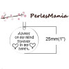 PAX 5 pendentifs breloque medaillon ALWAYS IN MY MIND FOREVER IN MY HEART 25mm S1188938