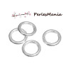 PAX 100 CONNECTEURS ANNEAUX 12mm metal couleur ARGENT VIF S1194328
