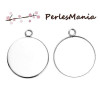 10 support de pendentif ACIER INOXYDABLE PLATEAU attache ronde 30mm