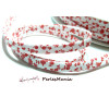 1m cordon ruban biais FEURI ROSE ROUGE double 9mm collection 4239-50