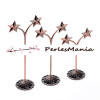 Lot de 3 Presentoirs ETOILES pour boucle d'oreille en metal couleur CUIVRE 3 dimensions HP104B