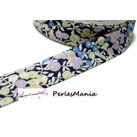Mercerie 50 cm ruban biais liberty 20mm B9009L WILTSHIRE