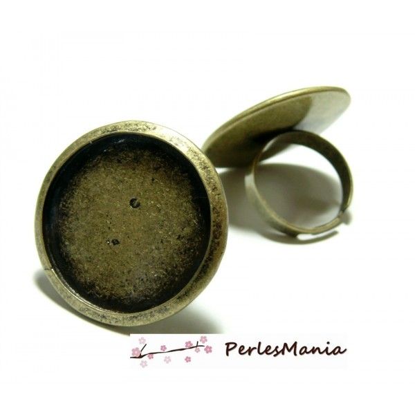 1 piece imposante bague ronde 20mm ref 27555 Bronze anneau normal