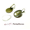 20 pièces: 10 pièces boucle d'oreille DORMEUSE PLATEAU GOUTTE 18 par 25mm BRONZE et 10 cab