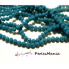 1 fil d'environ 100 perles RONDES à facettes en verre 4mm BLEU PETROLE H166402G