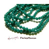 1 fil d'environ 100 perles RONDES à facettes en verre 4mm VERT EMERAUDE H166402A
