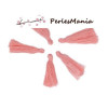 PAX 50 pompons breloque passementière ROSE PECHE 30mm S1191823